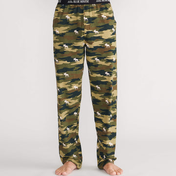 Little Blue House Camooseflage Men Jersey Pajama Pants